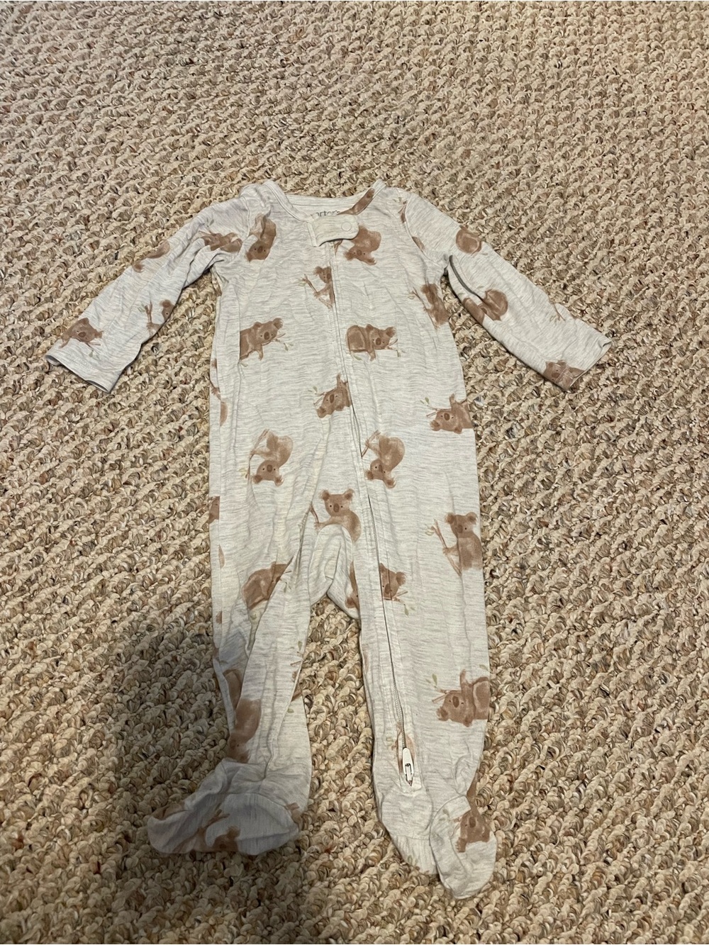 Carter's Cream Footed One-Piece with 🐨 Bears